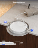 Recessed LED Lighting, 6 Inch, Night Light, Slim, Wafer Thin, Selectable CCT, 1500 Lumens