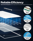LED Ceiling Panel Light, 60W/50W/40W, 2x4, Selectable Wattage & CCT, 7700 Lumens