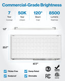 LED Ceiling Panel Light, 60W/50W/40W, 2x4, Selectable Wattage & CCT, 7700 Lumens