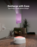 The wall sconce is rechargeable, so there is no need to have replacement batteries.