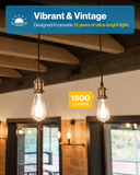 Ultra-Bright ST64 LED Bulb, Filament, 1500 Lumens