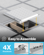 LED Ceiling Panel Light, 40W, 2x2, Selectable CCT, 4400 Lumens