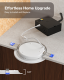 Recessed LED Lighting, 6 Inch, Slim, Selectable CCT, 850 Lumens
