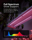 SuncoGrow LED Grow Light, 4ft, 40W Full Spectrum, Linkable