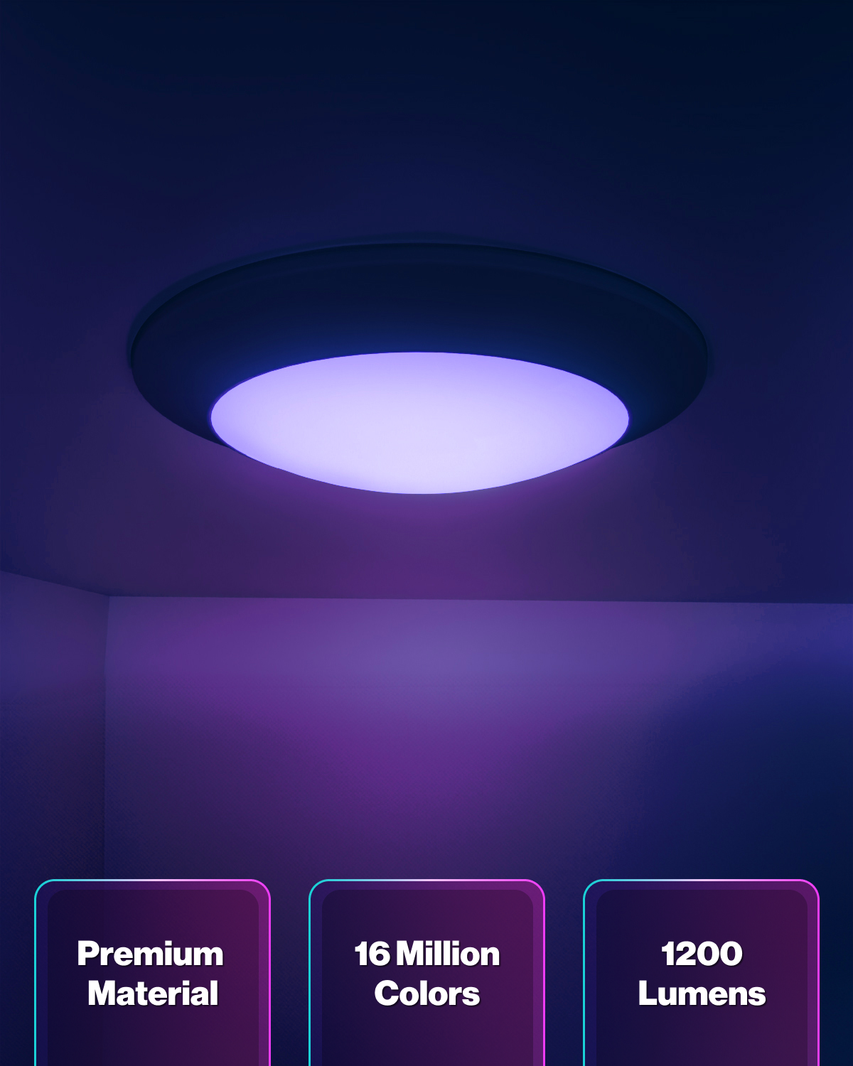 Designed with a smooth, reflective surface that maximizes beam spread.