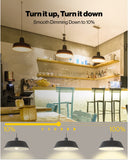 Dimming levels range from 10%-100%, and its grooved interior creates a nice touch to your environment.