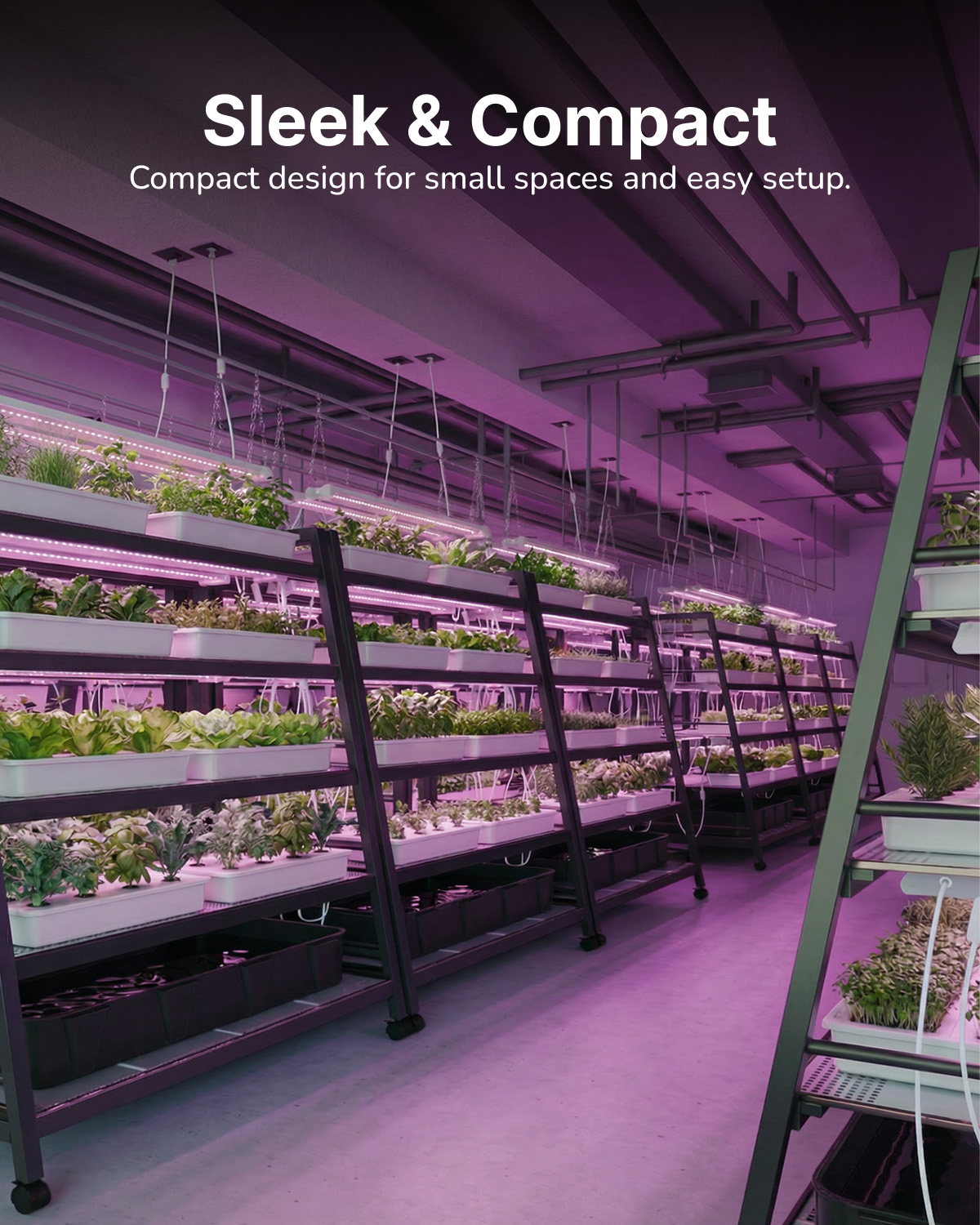 SuncoGrow LED Grow Light, 4ft, 40W Full Spectrum, Linkable