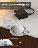 Recessed LED Lighting, 4 Inch, Slim Eyeball Gimbal, Selectable CCT, 900 Lumens