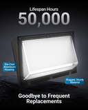 Sunco Lighting LED Dusk to Dawn Wall Pack 50,000 Hour Lifespan 7-Year Warranty Durable Die-Cast Aluminum Housing