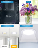 Recessed LED Lighting, 4 Inch, High Lumen Slim, Wafer Thin, Smooth Trim, Selectable CCT, 800 Lumens