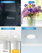 Recessed LED Lighting, 4 Inch, Slim, Baffle Trim, Selectable CCT, 650 Lumens