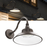 Add a touch of rustic charm and modern efficiency with the LED Dusk to Dawn Gooseneck Barn Light.