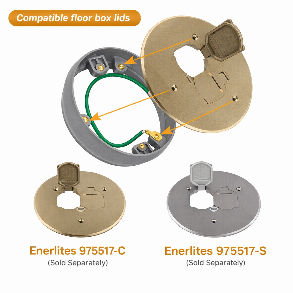 Enerlites Leveling ing for Round Floor Box Covers