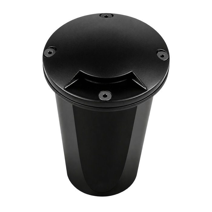 Black single-aperture marker well light