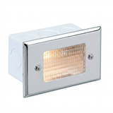 Lensed step light in Silver Plated
