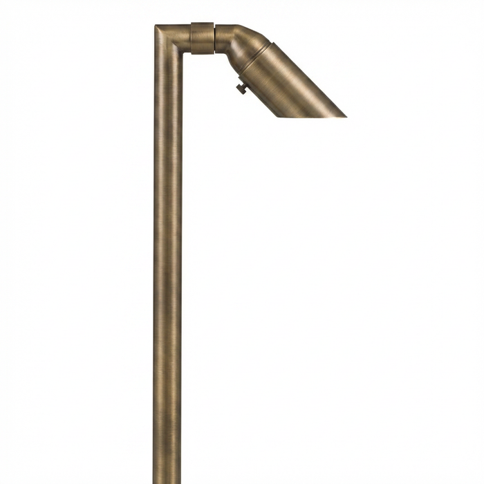 Brass Adjustable Single Head Path Light in Antique Bronze, close product view