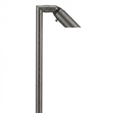 Brass Adjustable Single Head Path Light, 24 Inch Stem, Gun Metal, MR11, 38° Beam Angle, 180 Lumens
