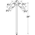 flat lens twin path light dimension diagram