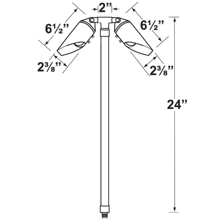 flat lens twin path light dimension diagram