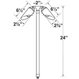 flat lens twin path light dimension diagram