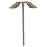 brass Flat Lens Twin Path Light in Antique Bronze finish