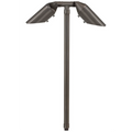 brass Flat Lens Twin Path Light in Gun Metal finish