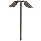 brass Flat Lens Twin Path Light in Gun Metal finish