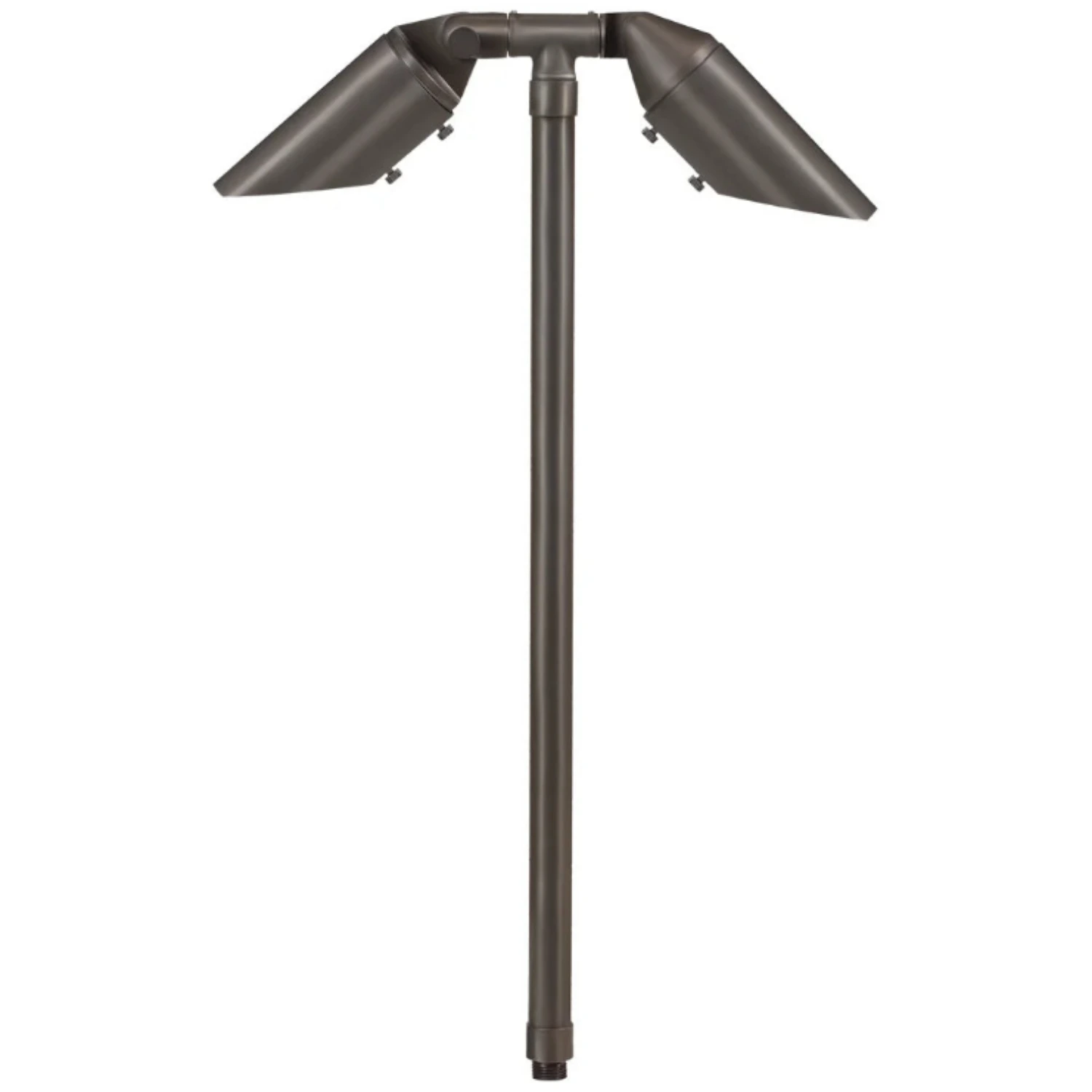 brass Flat Lens Twin Path Light in Gun Metal finish