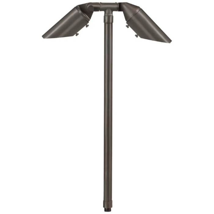 brass Flat Lens Twin Path Light in Gun Metal finish