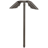 brass Flat Lens Twin Path Light in Gun Metal finish