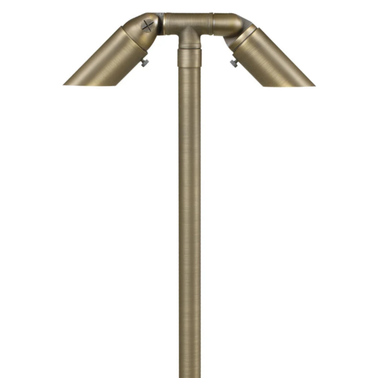 brass Flat Lens Twin Path Light in Antique Bronze finish