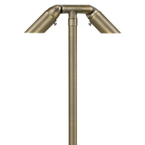 brass Flat Lens Twin Path Light in Antique Bronze finish