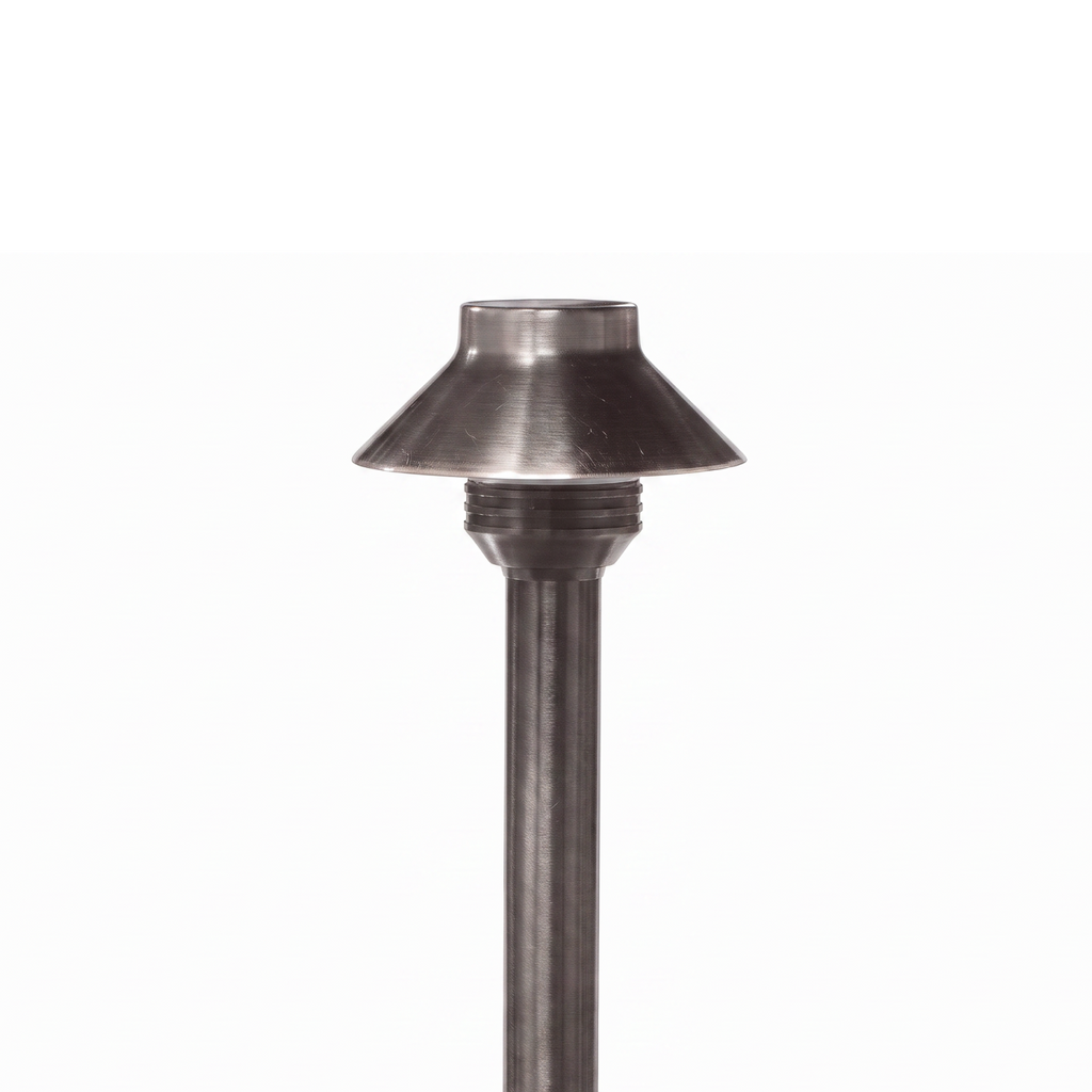 Close-up of 3.5 Inch Mini Umbrella Path Light in Gun Metal