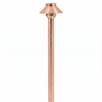View of 3.5 Inch Umbrella Path Light in Raw Copper