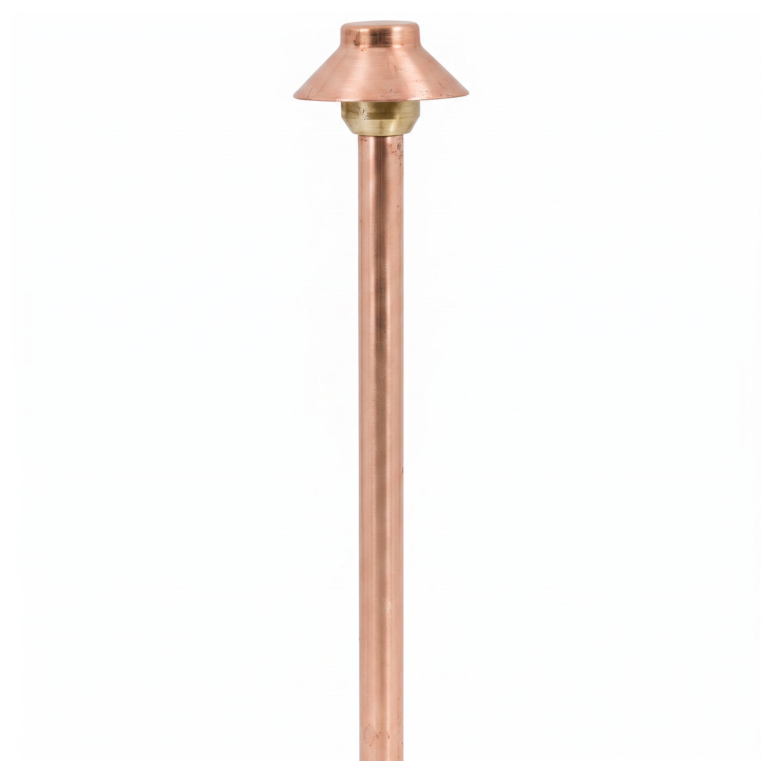 View of 3.5 Inch Umbrella Path Light in Raw Copper