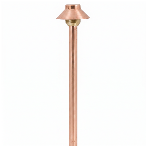 View of 3.5 Inch Umbrella Path Light in Raw Copper