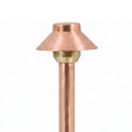 Close-up of 3.5 Inch Umbrella Path Light in Raw Copper