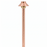 View of 3.5 Inch Umbrella Path Light in Raw Copper