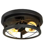 Create a timeless and sleek statement on your ceiling with the matte black finish of this industrial ceiling light.