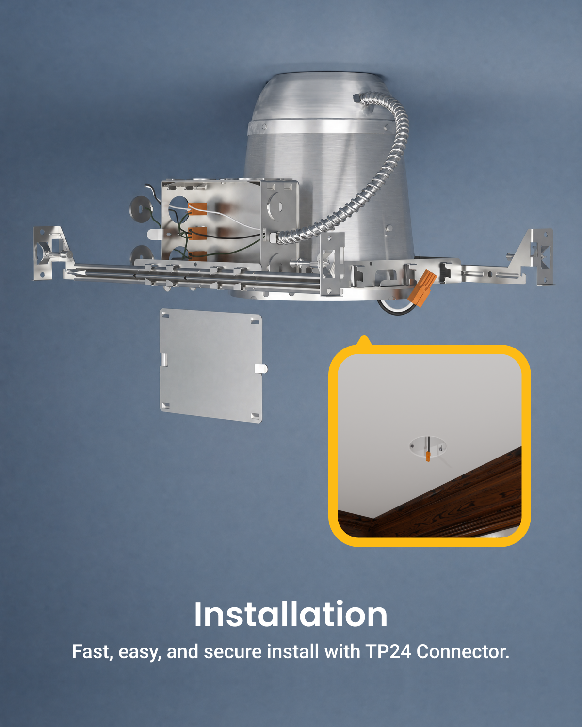 Recessed Lighting Can, 6 Inch, New Construction