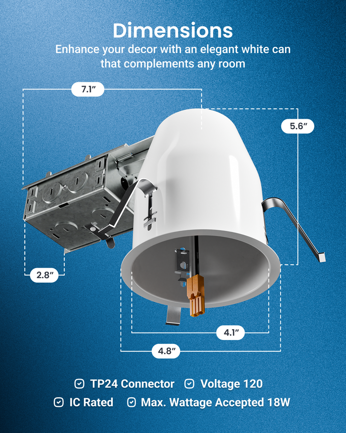 Recessed Lighting Can, 4 Inch, Remodel