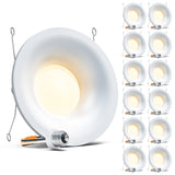 Recessed LED Retrofit Lighting, Curved Trim Design, 5/6 Inch, Selectable CCT, 1000 Lumens