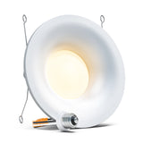 Curved Cone Recessed Downlight by Sunco with e26 base.