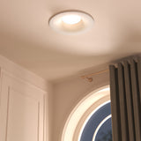 The curved shape helps to diffuse the 
light more evenly across the space, reducing harsh shadows and creating a 
soft, ambient glow