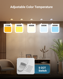 Sunco Curved Cone  Recessed Downlight has an adjustable color temperature from 2700K-6000K