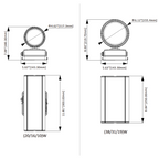 White Cylinder LED Wall Sconce, 20W/16W/10W, Dusk to Dawn Photocell , 2800 Lumens