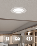 Recessed LED Retrofit Lighting, 5/6 Inch, Smooth, Selectable CCT, 965 Lumens
