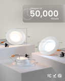Recessed LED Retrofit Lighting, 5/6 Inch, Smooth, Selectable CCT, 965 Lumens