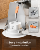 Recessed LED Retrofit Lighting, 4 Inch, Baffle, Selectable CCT, 660 Lumens