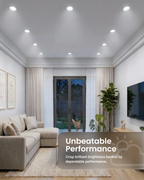 Recessed LED Retrofit Lighting, 5/6 Inch, Baffle, 965 Lumens